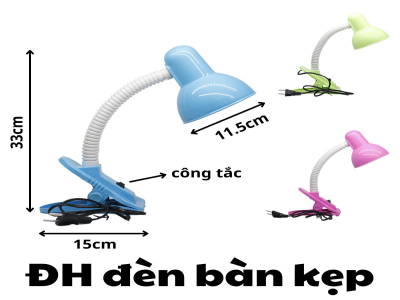 đèn bàn điện đế kẹp
