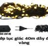 chớp lục giác 40m dây đen màu vàng